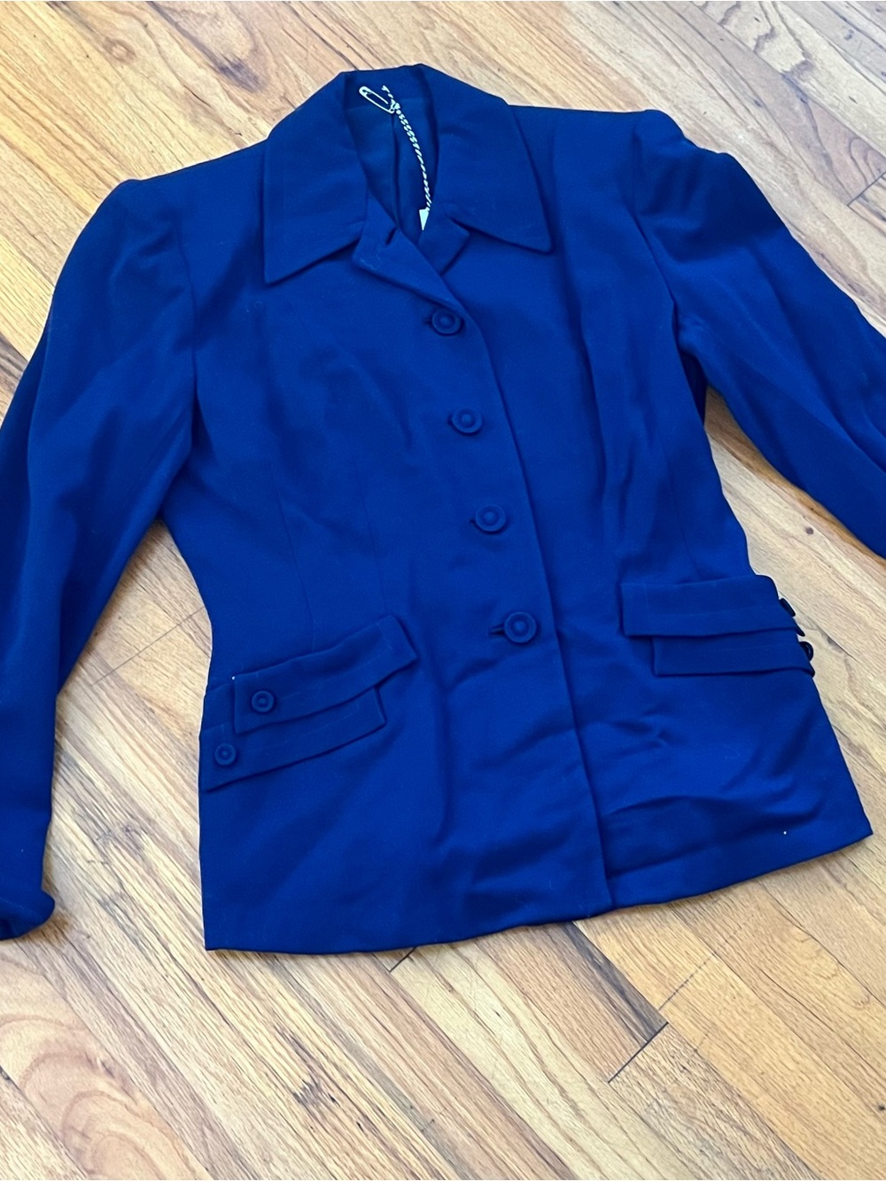 Vintage Navy Blue Women's Blazer Jacket